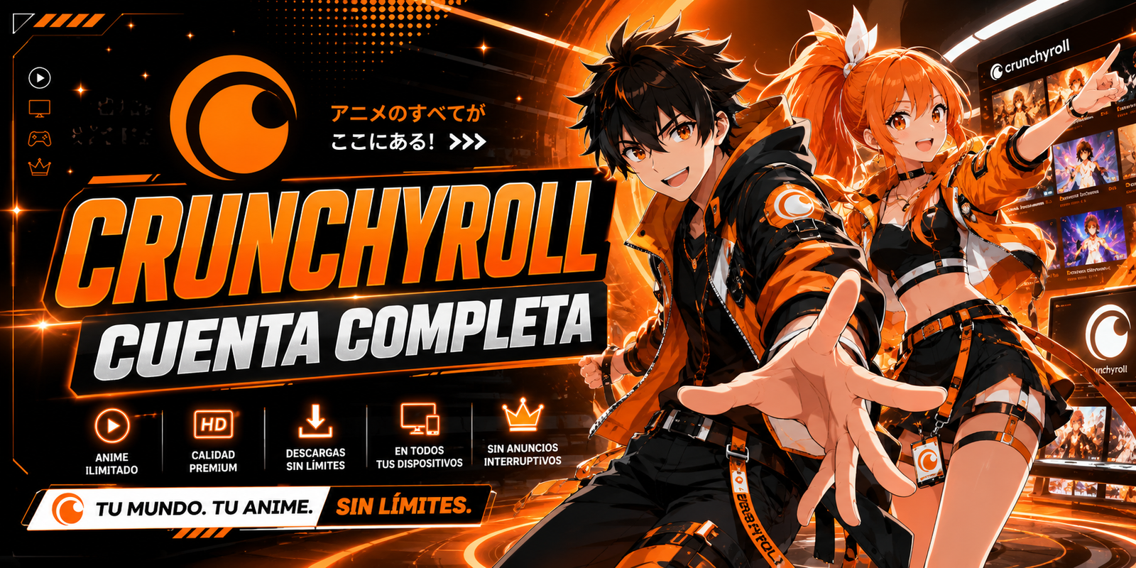 CRUNCHYROLL CUENTA COMPLETA X 30 DIAS